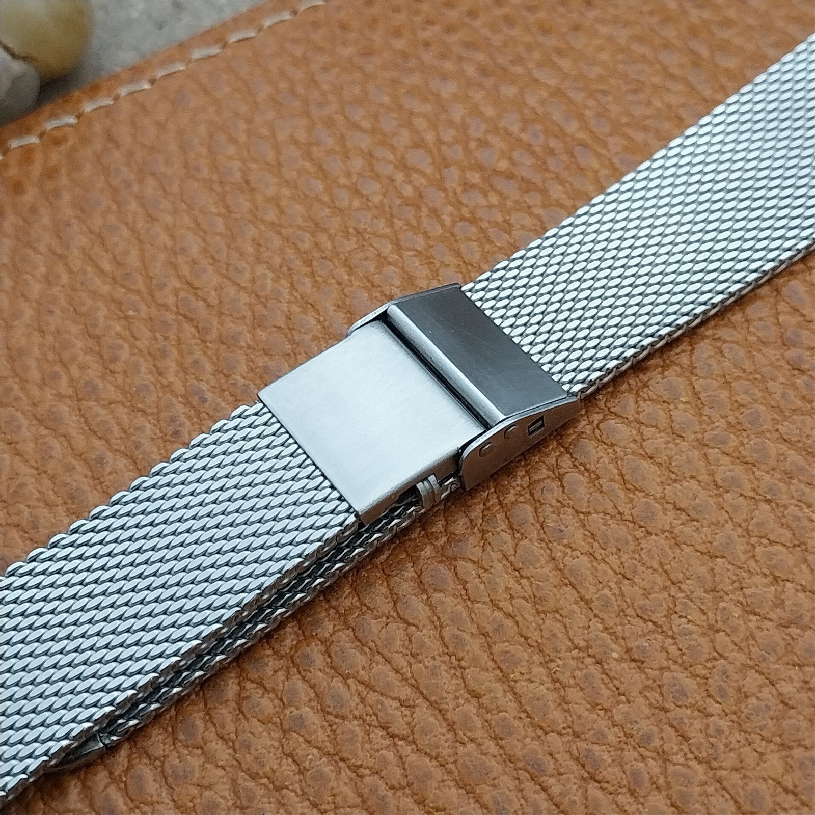 Vintage 22mm 21mm 20mm JB Champion Stainless Steel Mesh 1960s Unused Watch Band