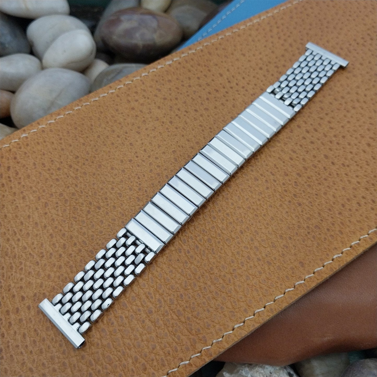 16mm 18mm 19mm Beads of Rice Stainless Steel Classic 1950s Vintage Watch Band