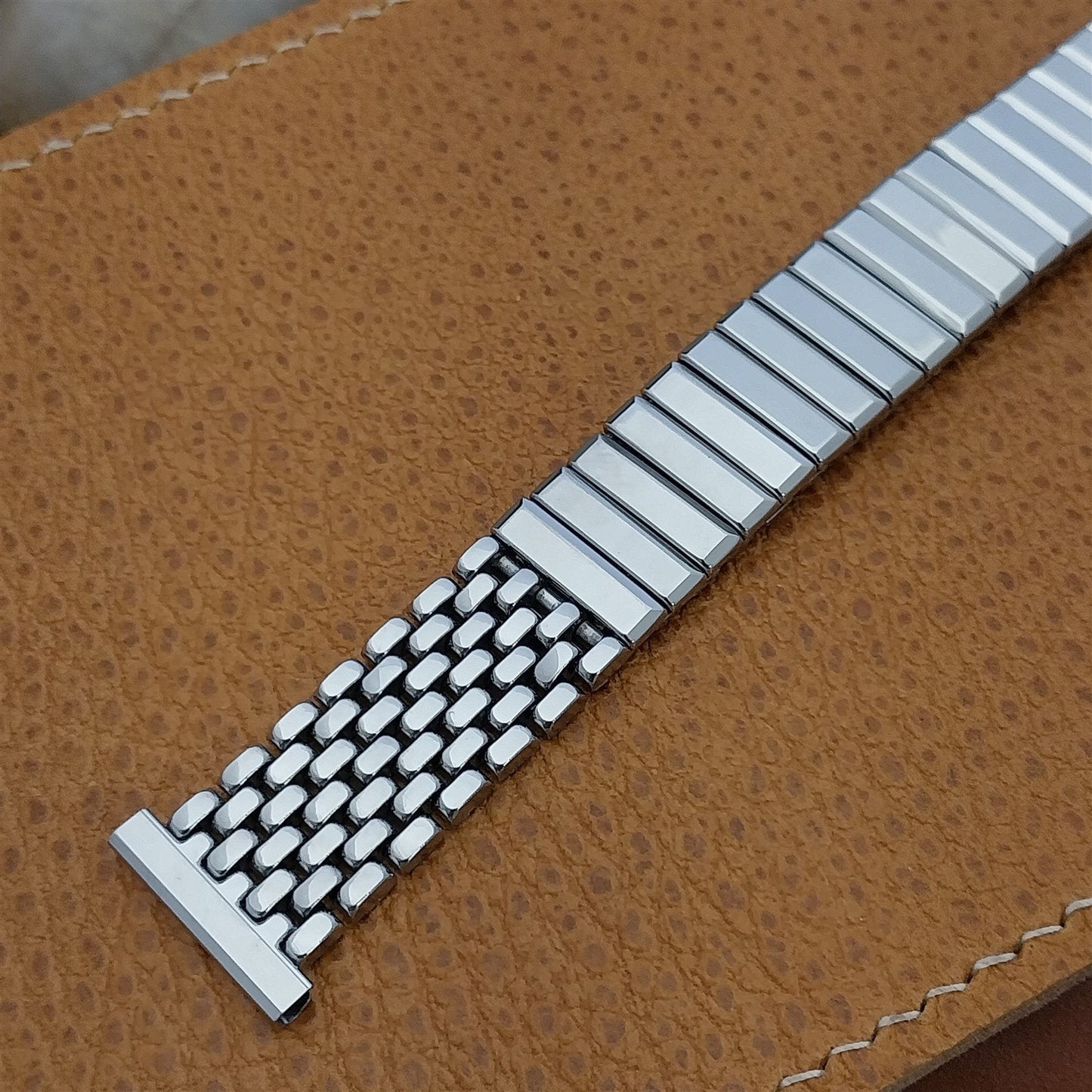 16mm 18mm 19mm Beads of Rice Stainless Steel Classic 1950s Vintage Watch Band