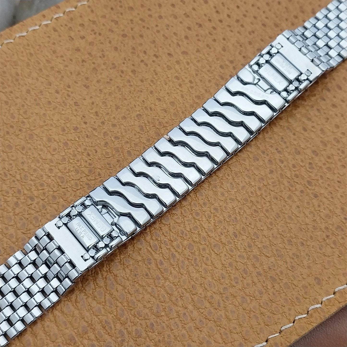 16mm 18mm 19mm Beads of Rice Stainless Steel Classic 1950s Vintage Watch Band