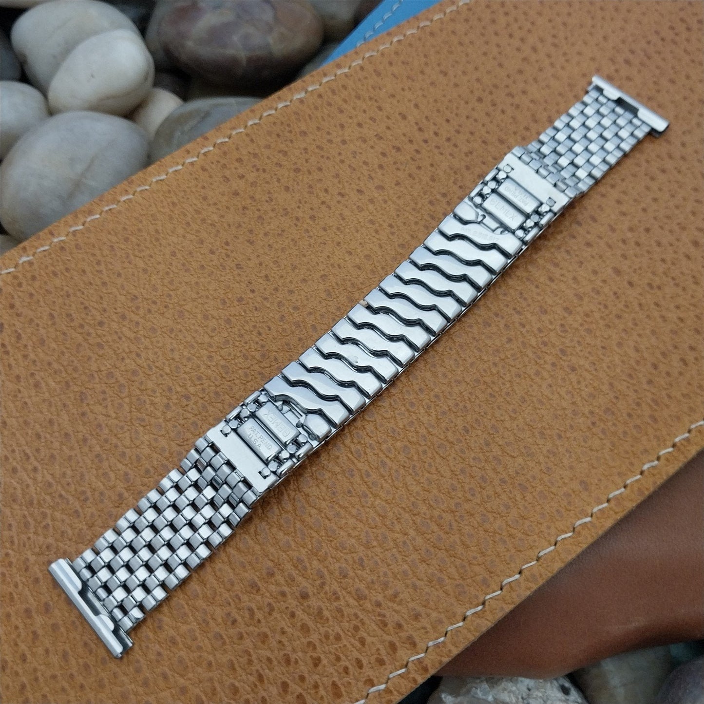 16mm 18mm 19mm Beads of Rice Stainless Steel Classic 1950s Vintage Watch Band