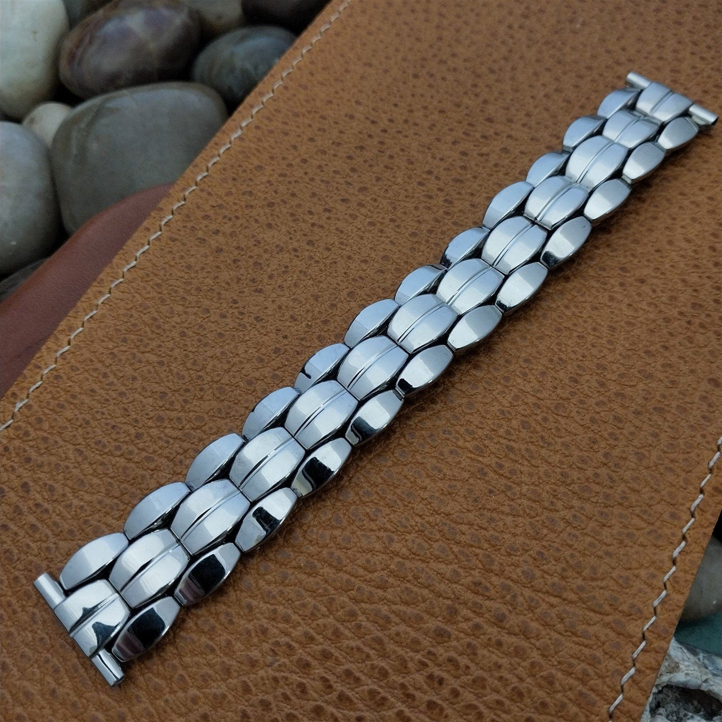 19mm 18mm Apex Quadra-Flex Stainless Steel Unused MCM 1950s Vintage Watch Band