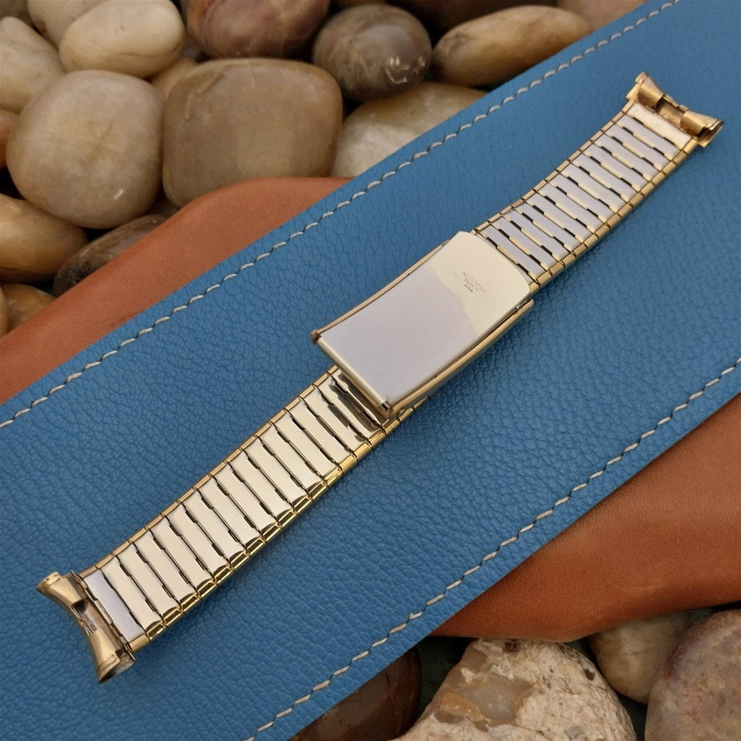 Kestenmade USA 10k Gold-Filled Flip-Clasp nos 1960s Vintage Watch Band