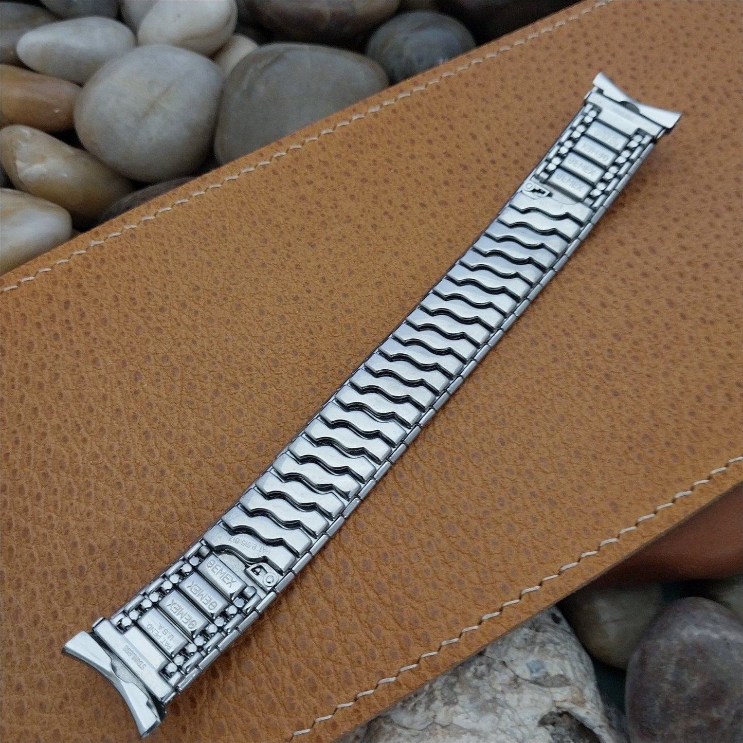 18mm 19mm Stainless Steel Expansion Classic Gemex USA 1950s Vintage Watch Band