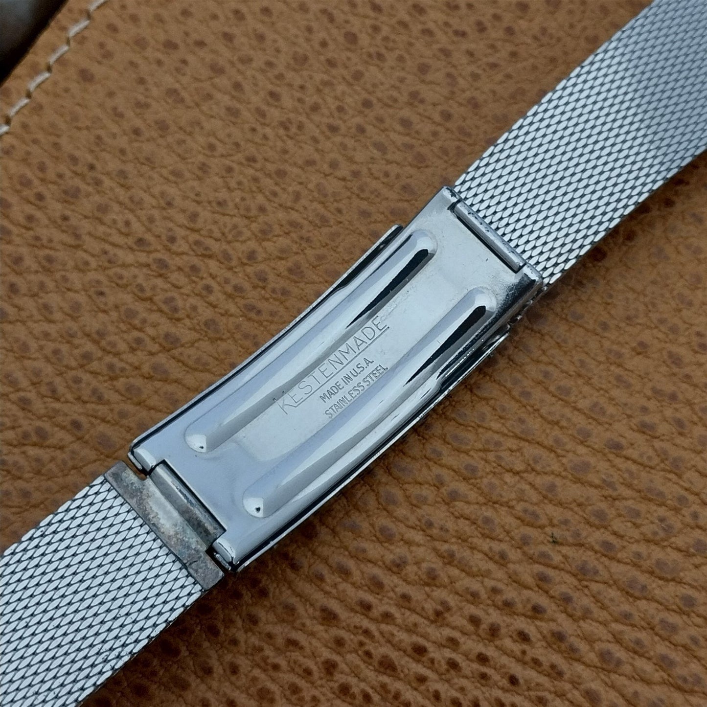 19mm 18mm Vintage 1960s Stainless Steel Mesh Kestenmade Classic Watch Band