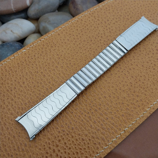 Vintage 18mm 19mm 1960s Classic Stainless Steel Gemex Unused Watch Band