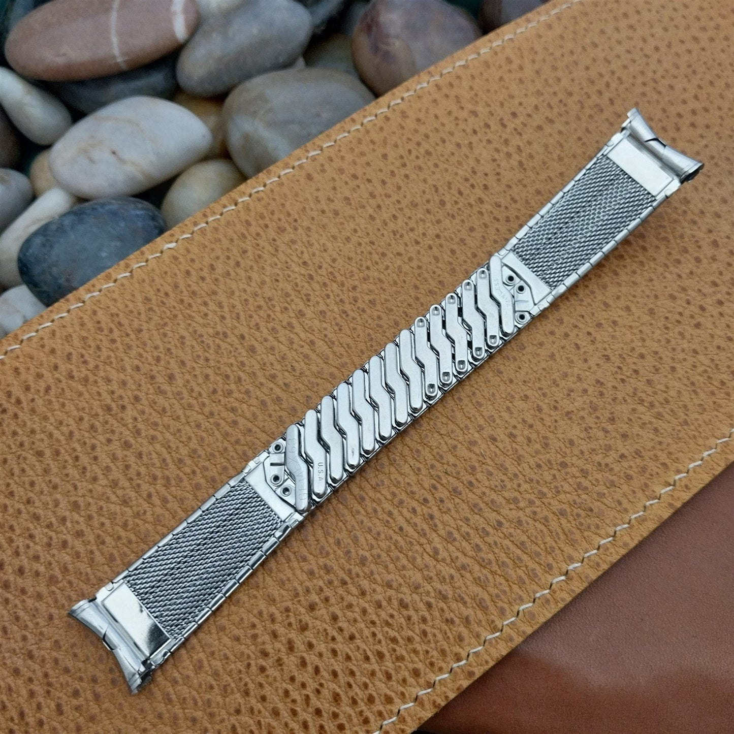 Vintage 18mm 19mm 1960s Classic Stainless Steel Gemex Unused Watch Band