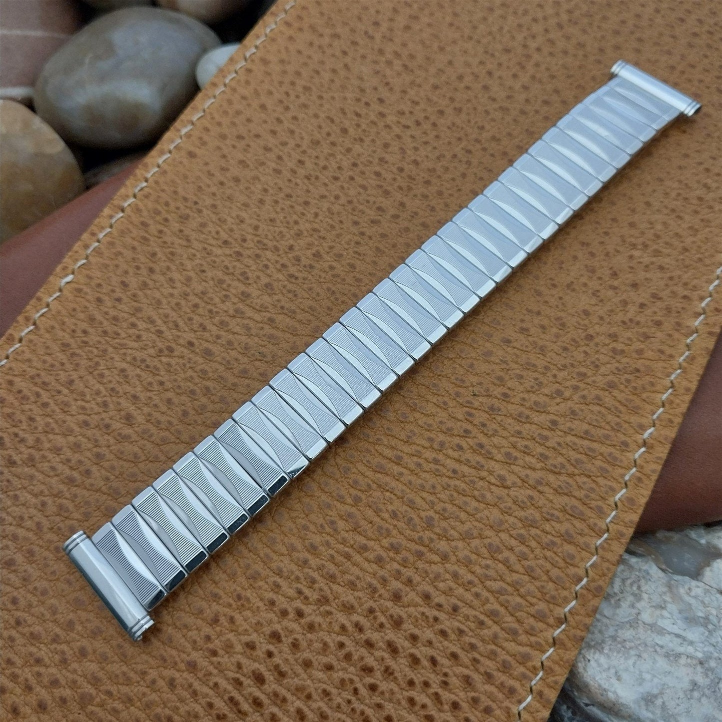 18mm 19mm 10k White Gold Filled Kreisler Unused Classic 1960s Vintage Watch Band