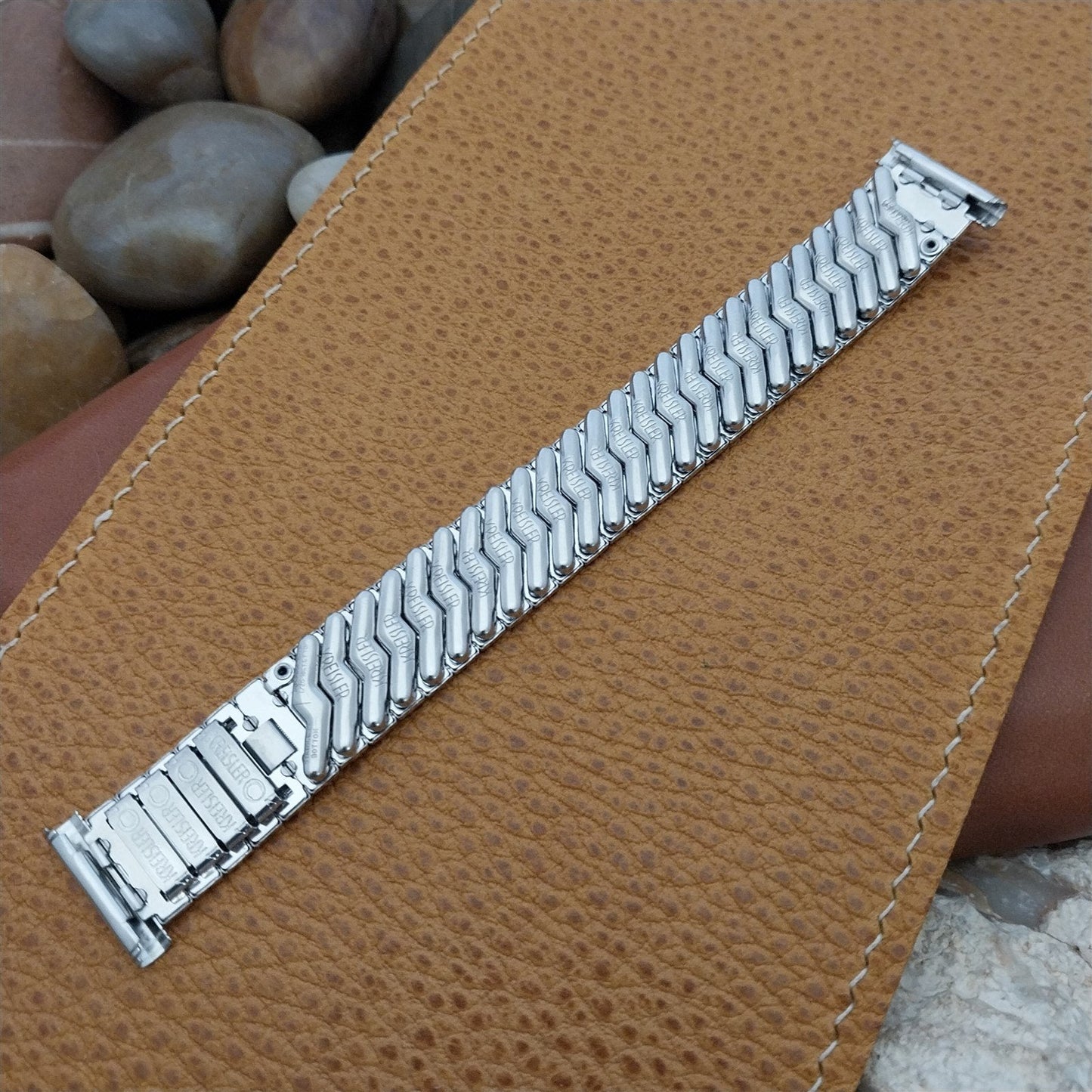 18mm 19mm 10k White Gold Filled Kreisler Unused Classic 1960s Vintage Watch Band