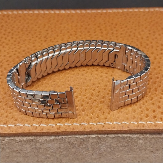 1950s Stainless Brick Link JB Champion 19mm 18mm 17mm Classic Vintage Watch Band