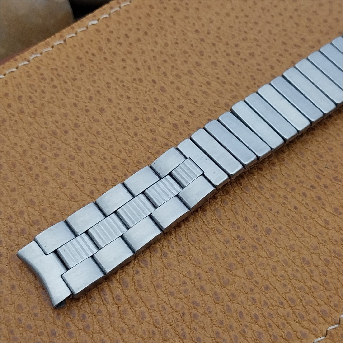 1960s Vintage Watch Band Prospect 5/8" Brushed Stainless Steel Stretch Expansion