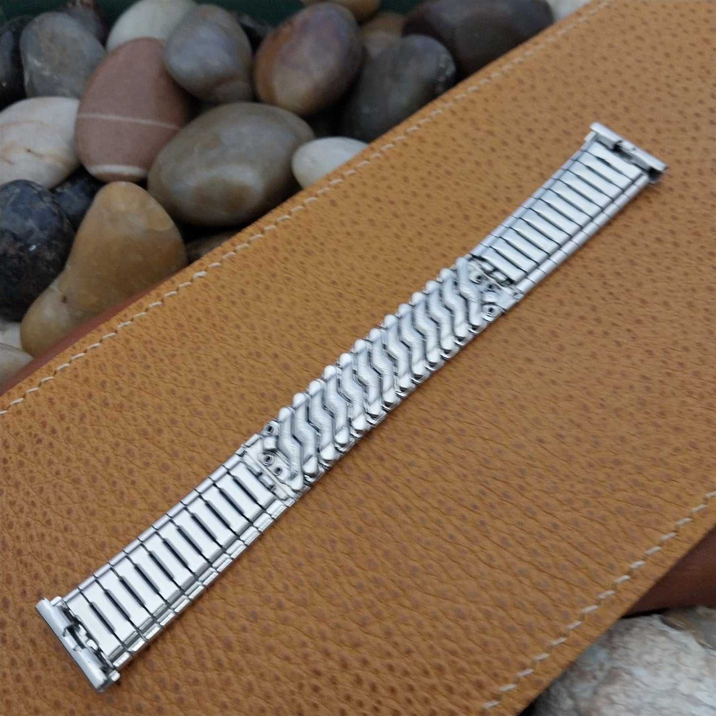 19mm 18mm 17mm Kreisler White Gold Filled nos Unused 1960s Vintage Watch Band