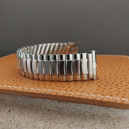 Wyler Life-Guard JB Champion USA 1960s Wide Stainless Steel Vintage Watch Band