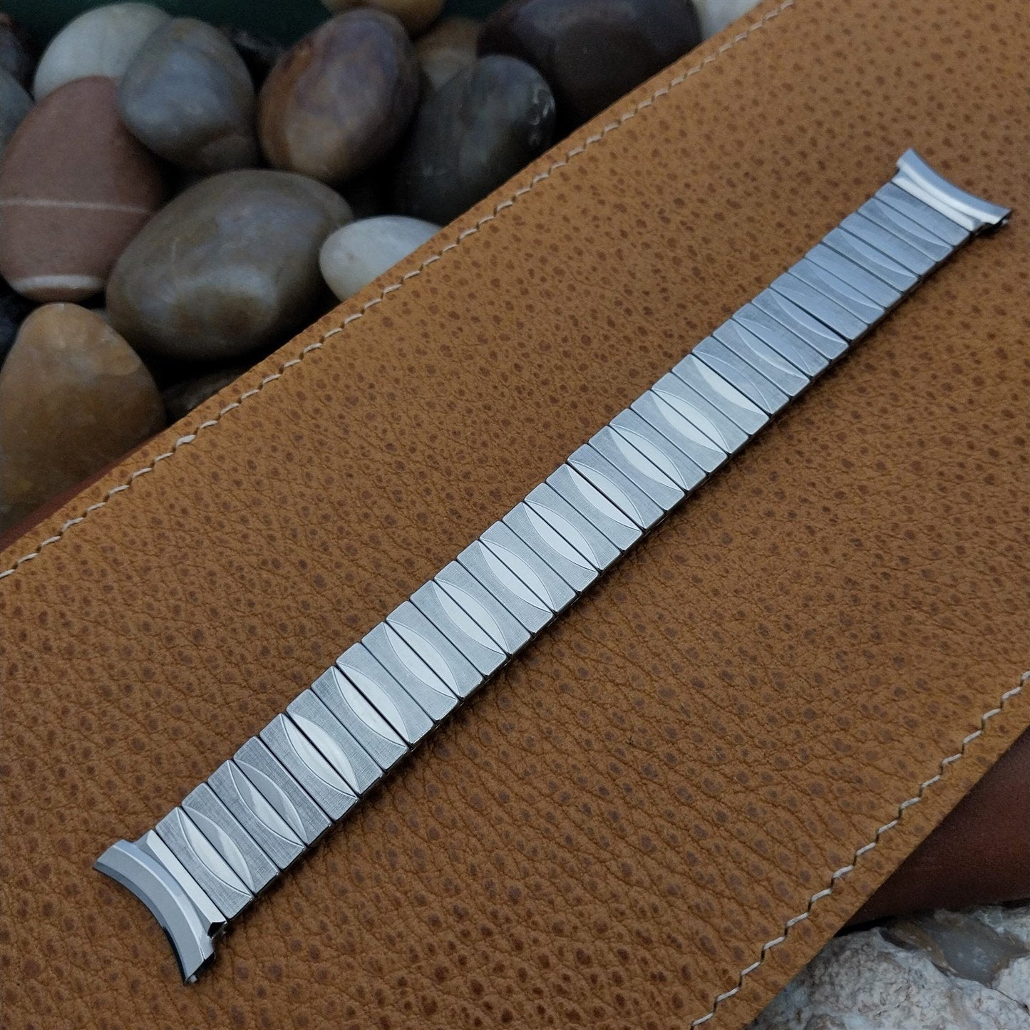 16mm-19mm Stainless Steel 1950s Vintage Watch Band Gemex USA Made Expansion nos