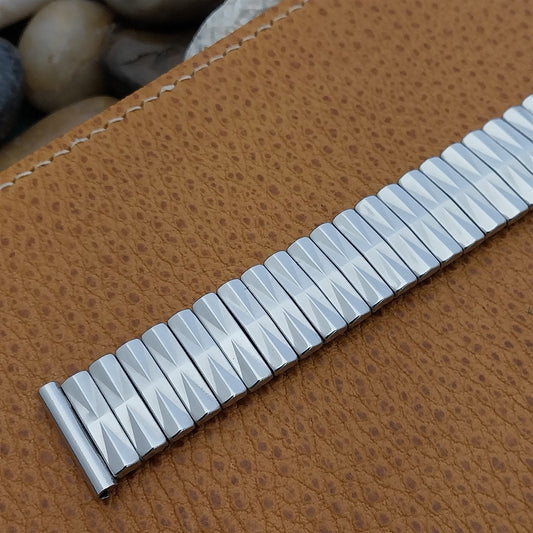 18mm 19mm 1970s Wide Stainless Steel nos Expansion Vintage Watch Band