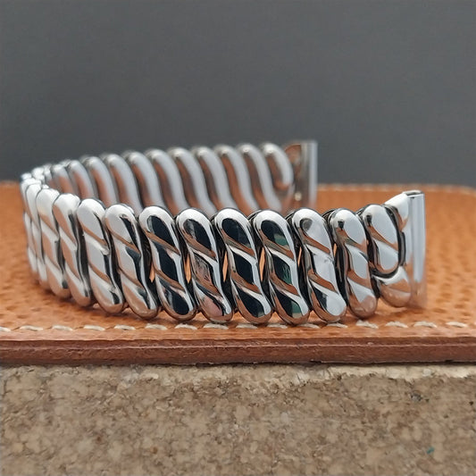 1950s 5/8" Foster Stainless Steel Stretch Unused Vintage Watch Band