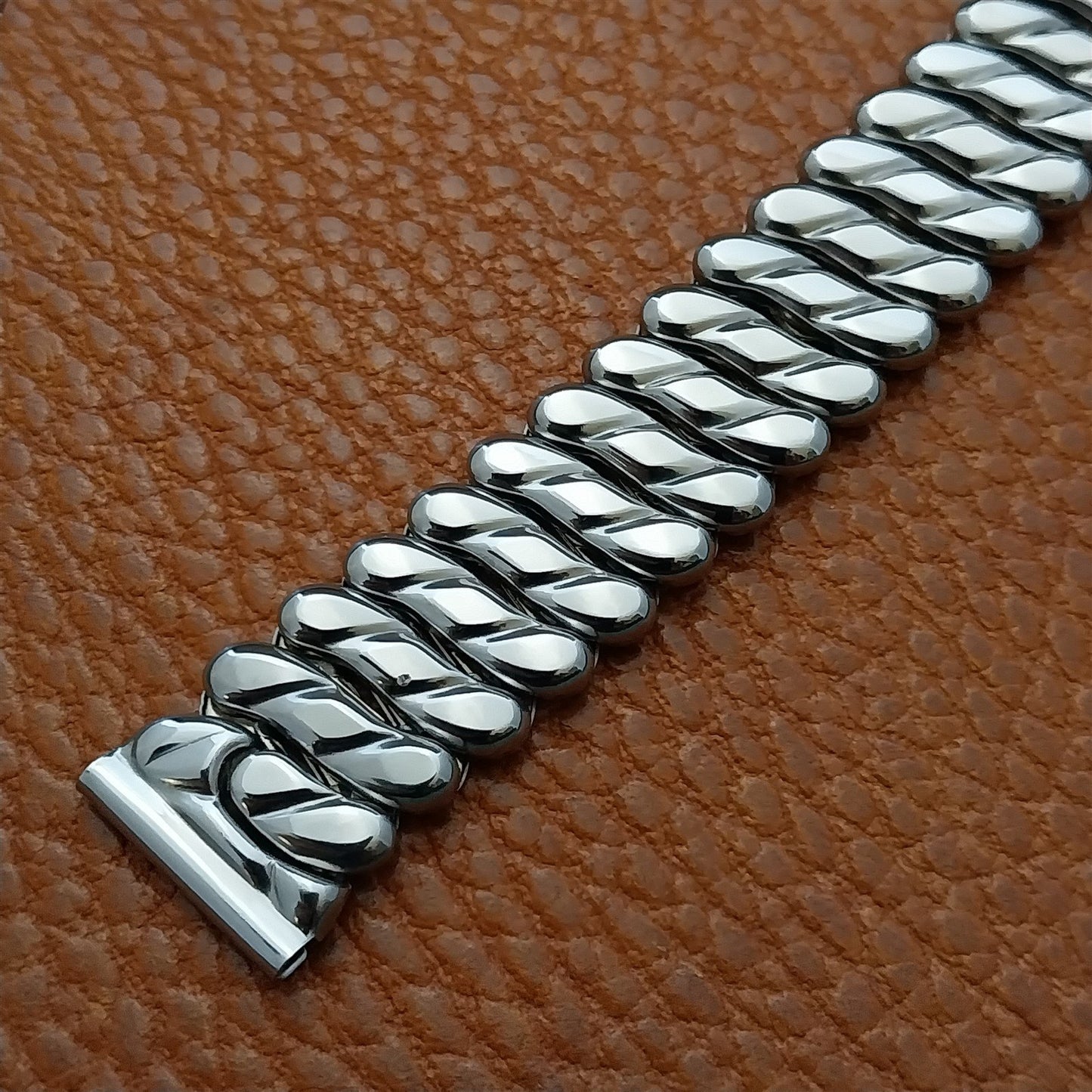 1950s 5/8" Foster Stainless Steel Stretch Unused Vintage Watch Band