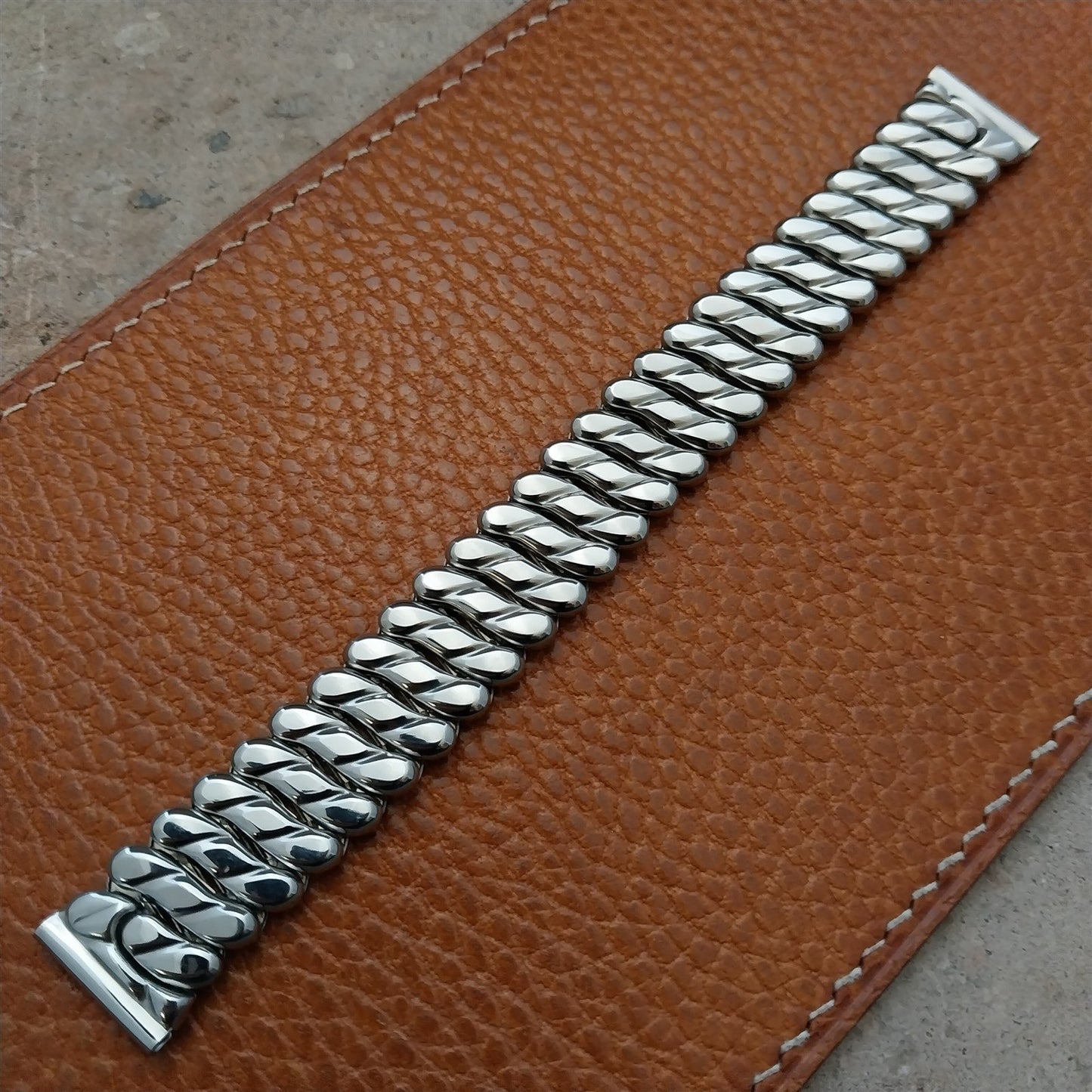 1950s 5/8" Foster Stainless Steel Stretch Unused Vintage Watch Band