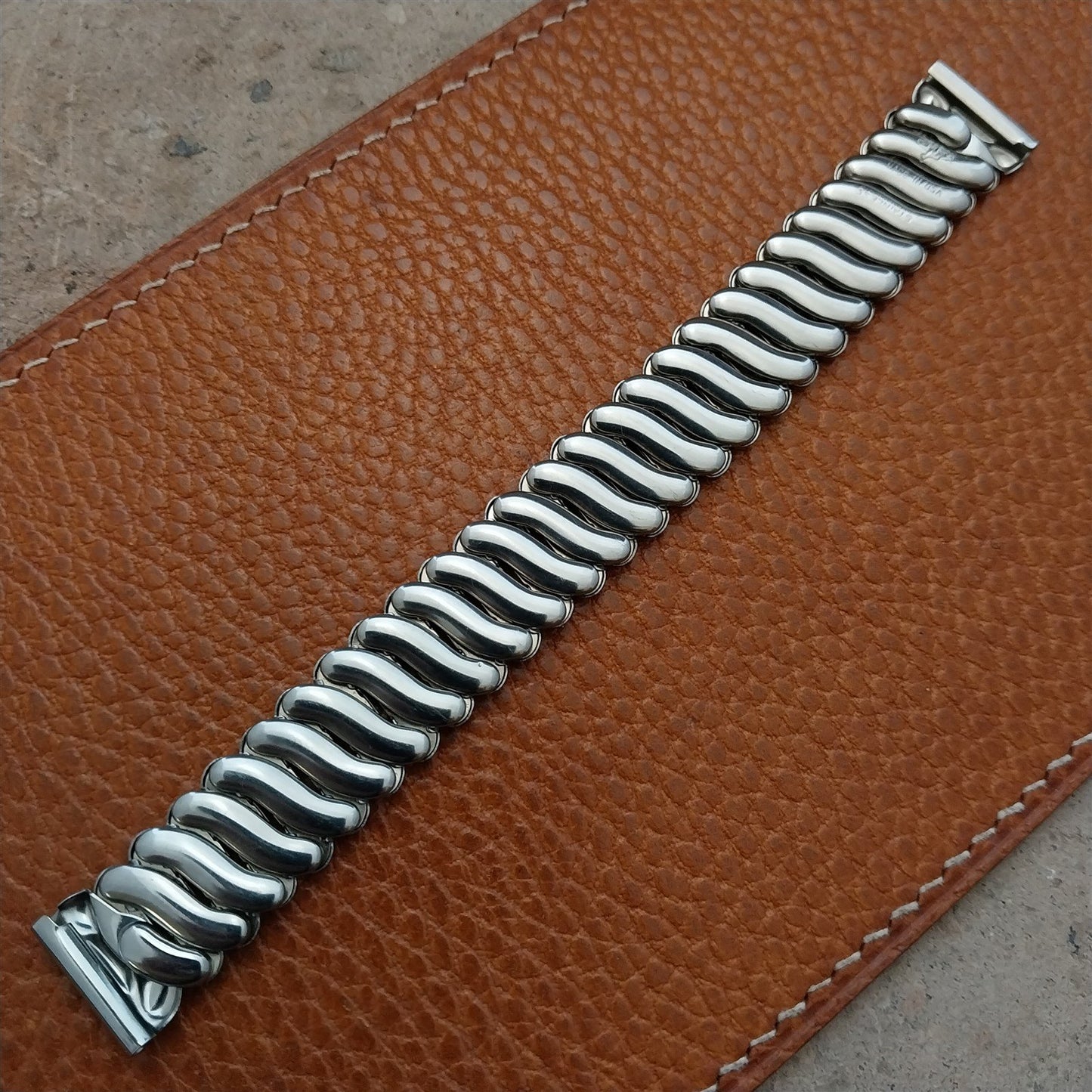 1950s 5/8" Foster Stainless Steel Stretch Unused Vintage Watch Band