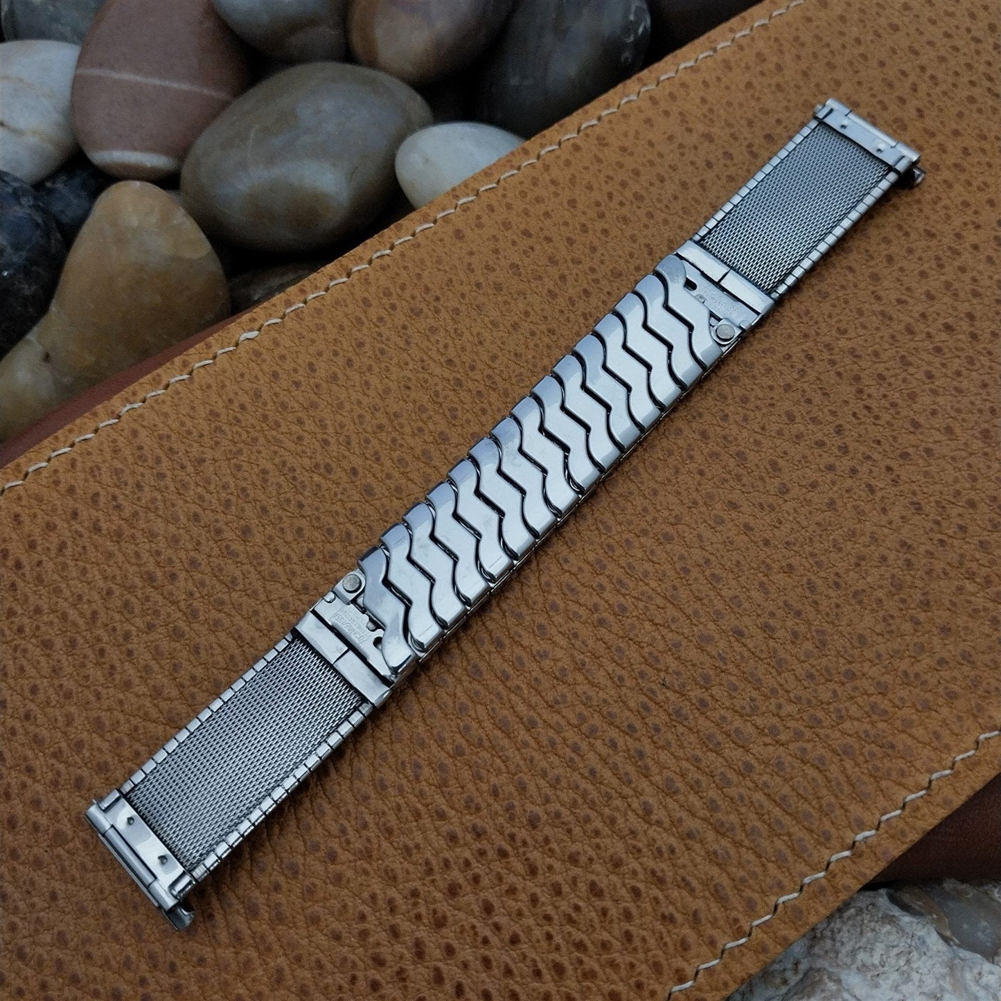 Stainless Steel Classic 19mm 18mm 16mm Forstner USA 1950s nos Vintage Watch Band