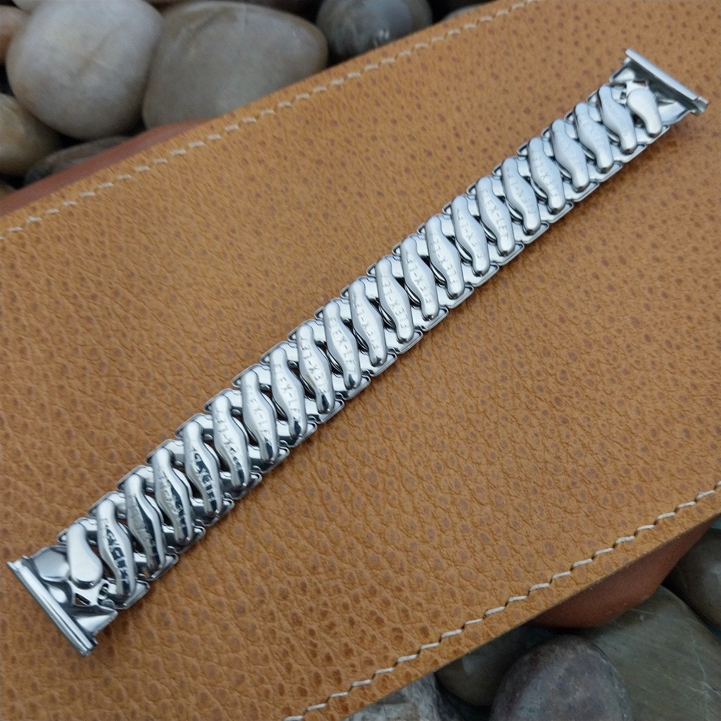 19mm 18mm 16mm Flex-Let USA Classic Stainless Steel nos 1950s Vintage Watch Band