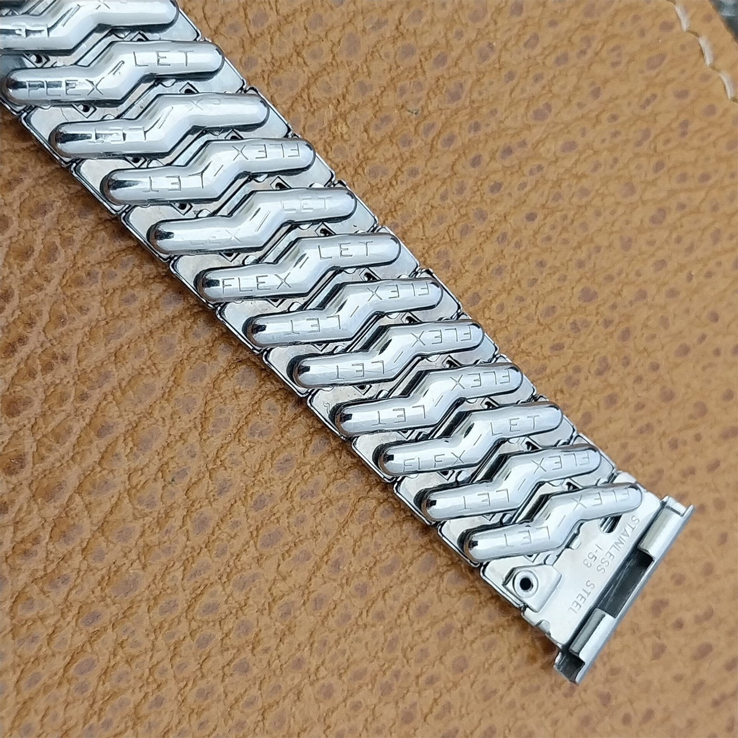 Flex-Let Premier USA Classic Stainless Steel Unused 1950s Vintage Watch Band