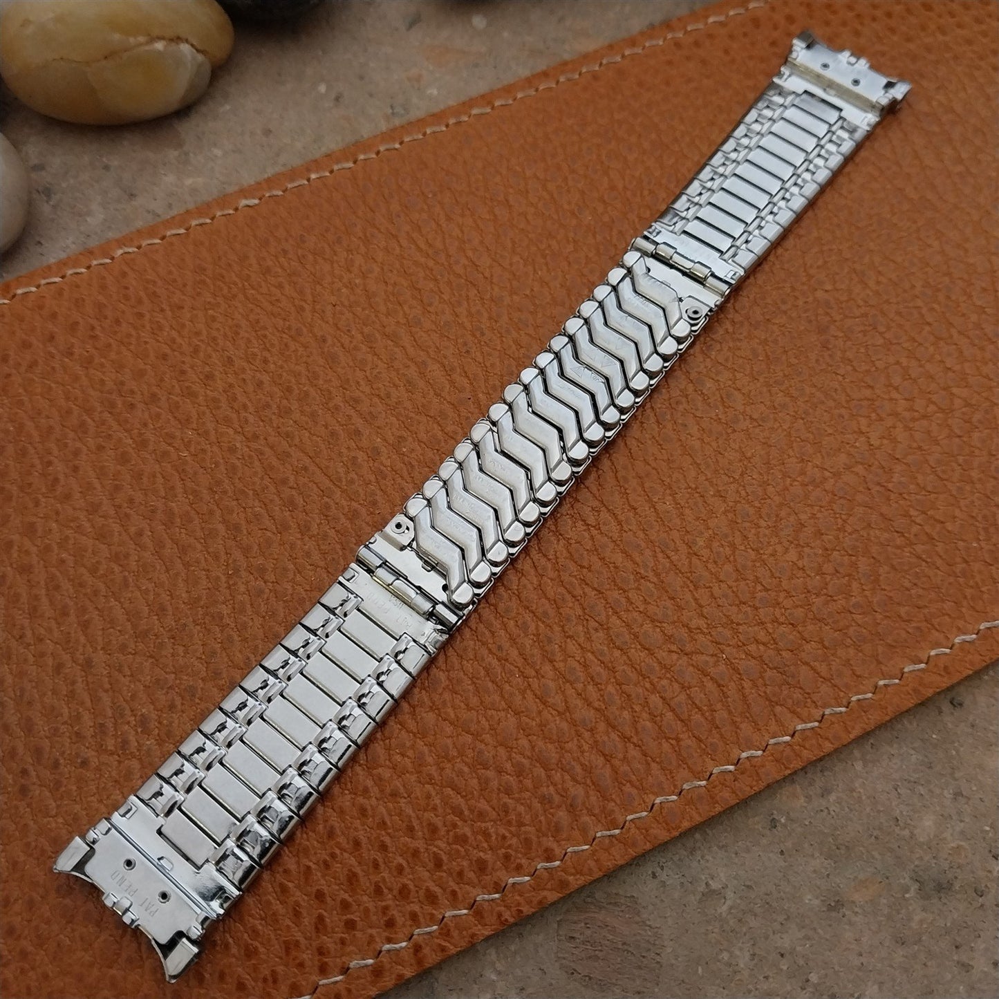 19mm 18mm JB Champion Tiger Stripe Stainless Steel 1960s Vintage Watch Band