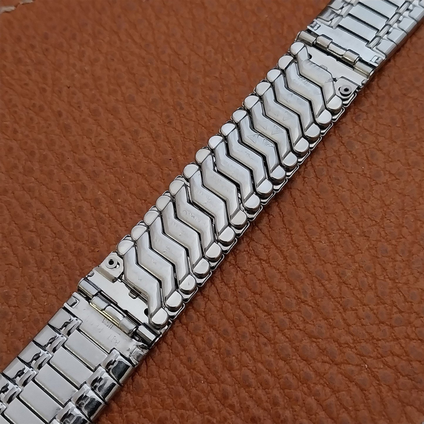 19mm 18mm JB Champion Tiger Stripe Stainless Steel 1960s Vintage Watch Band