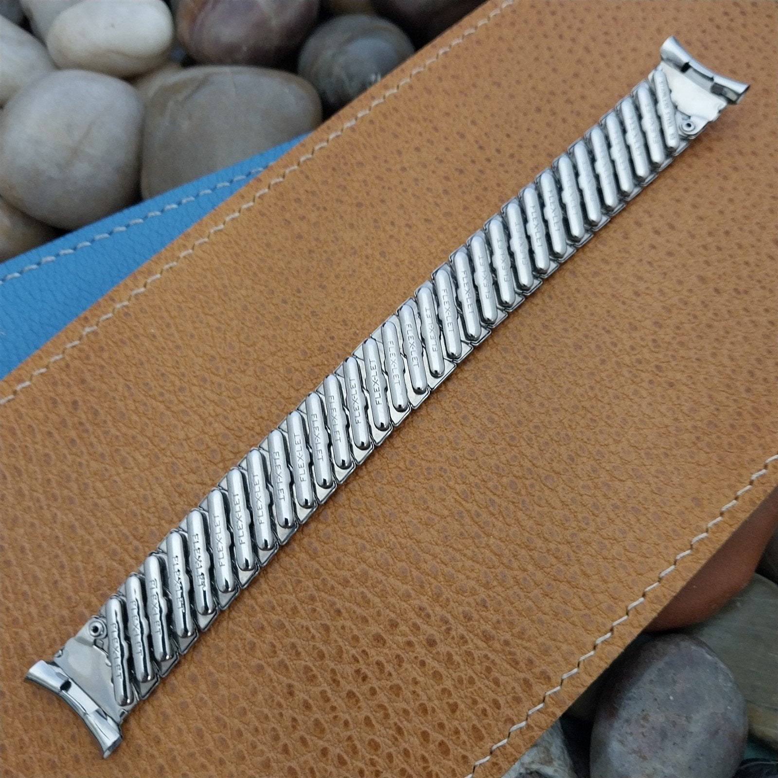 Flex-Let Round-About Long Stainless Steel nos 1950s Vintage Watch Band