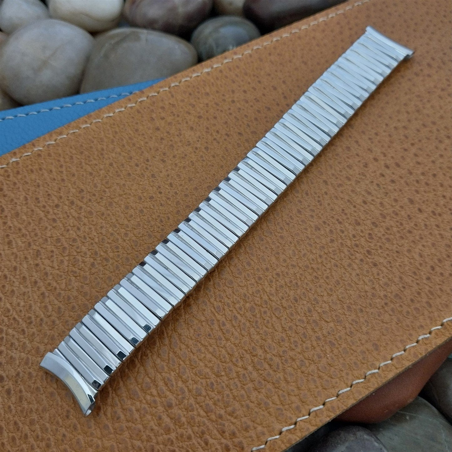 11/16" Kreisler USA 10k White Gold-Filled nos 1960s Vintage Watch Band