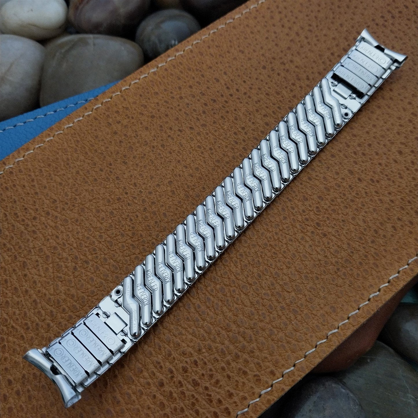 11/16" Kreisler USA 10k White Gold-Filled nos 1960s Vintage Watch Band