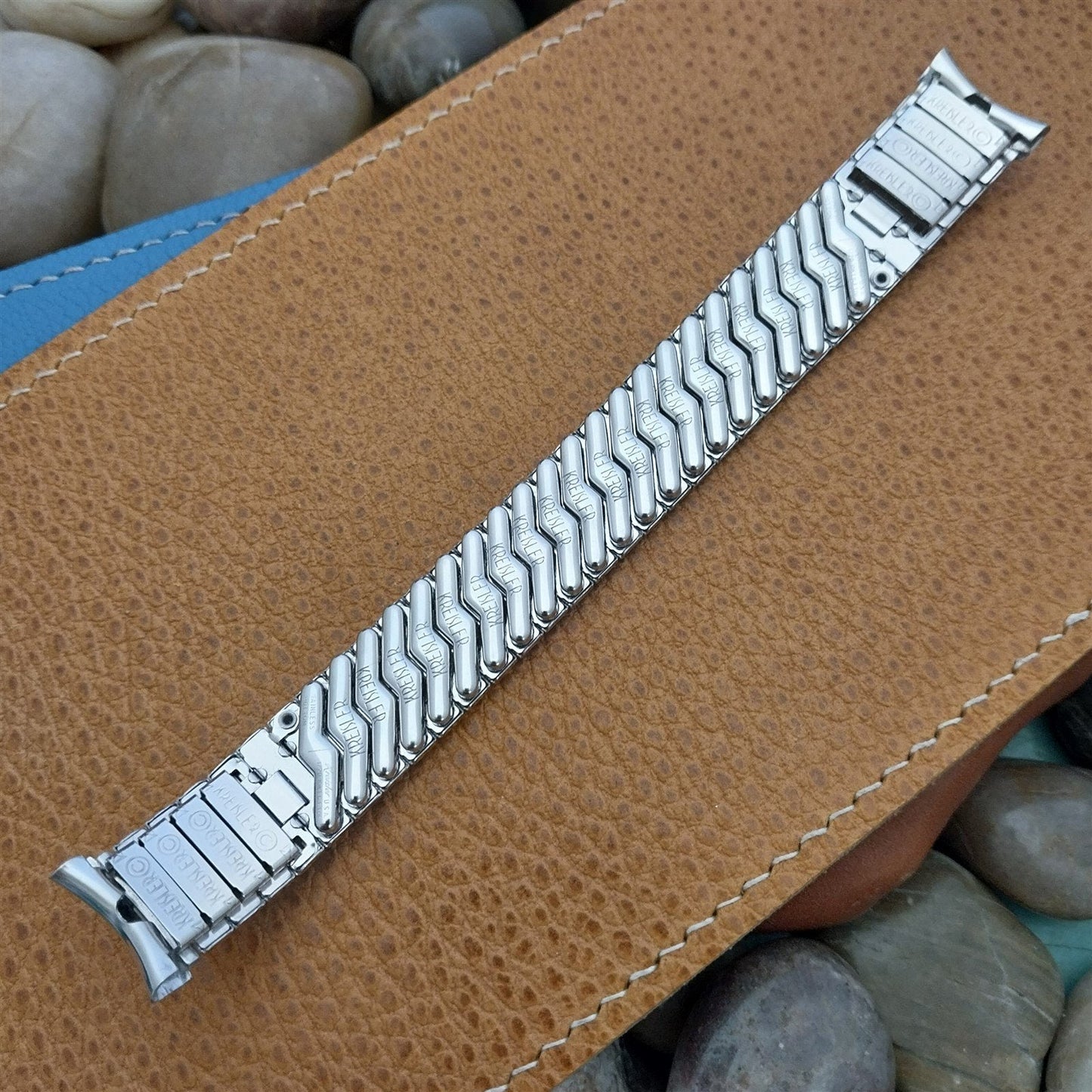 11/16" Kreisler USA 10k White Gold-Filled nos 1960s Vintage Watch Band