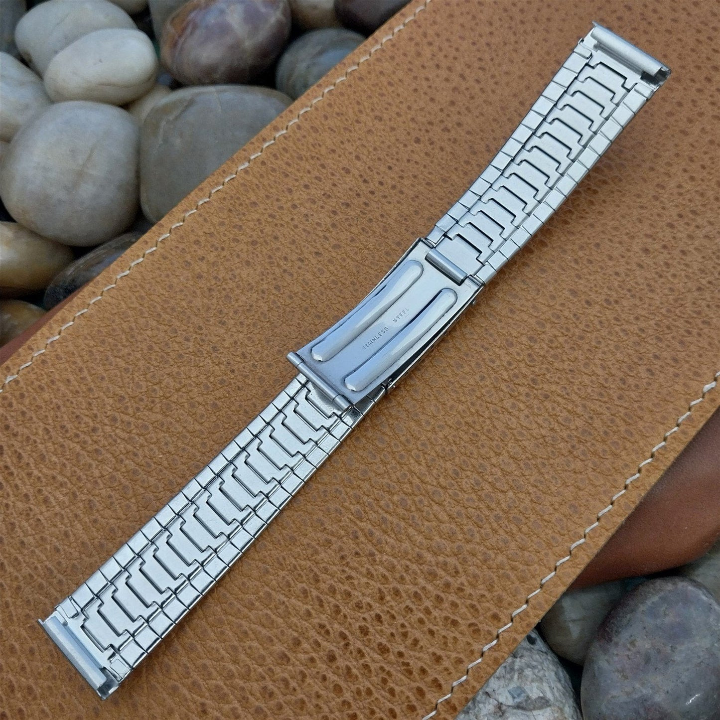 1960s Stainless Steel 18mm 11/16" Unused Vintage Watch Band MIP