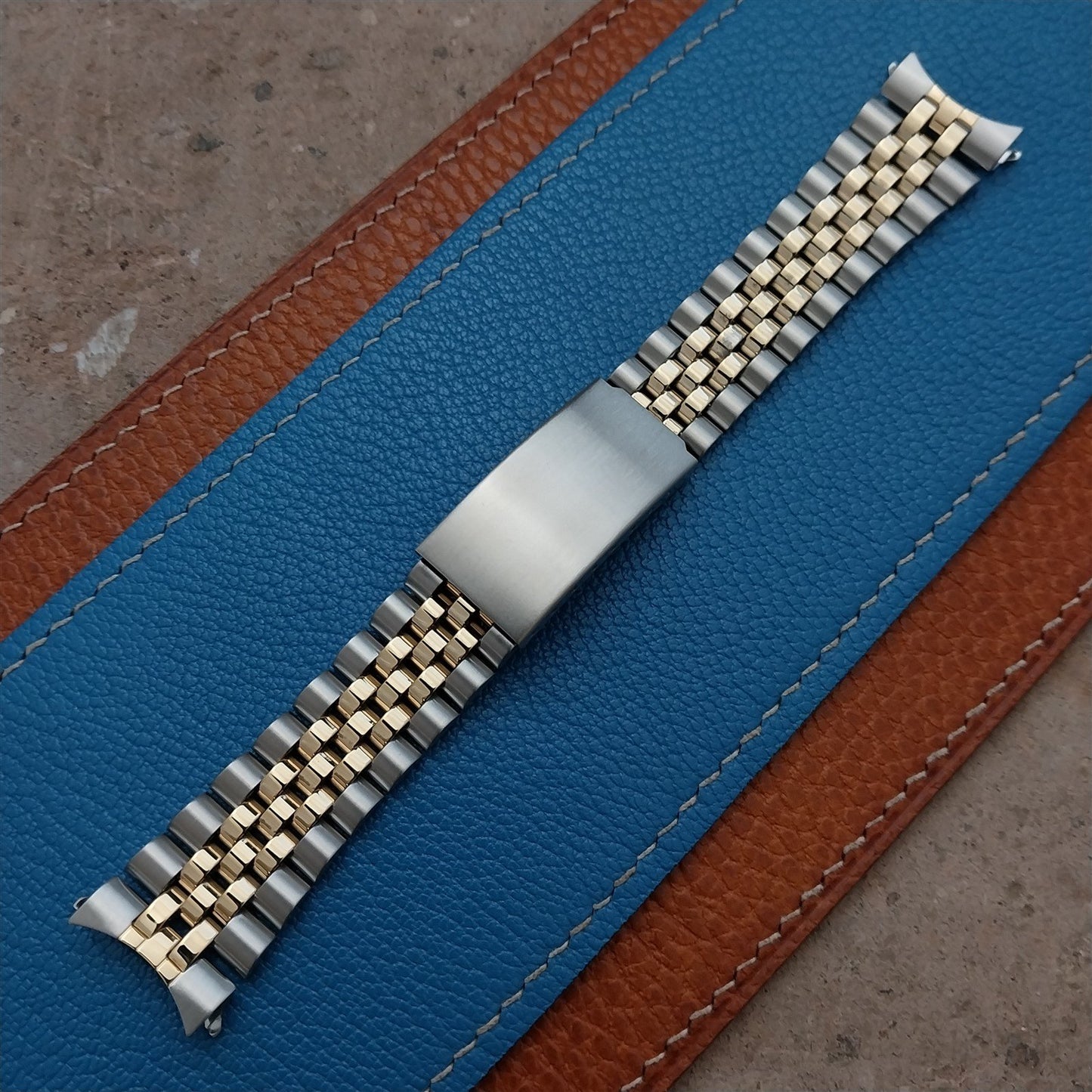 19mm Timex Gold-Tone & Stainless Steel Jubilee Vintage Watch Band