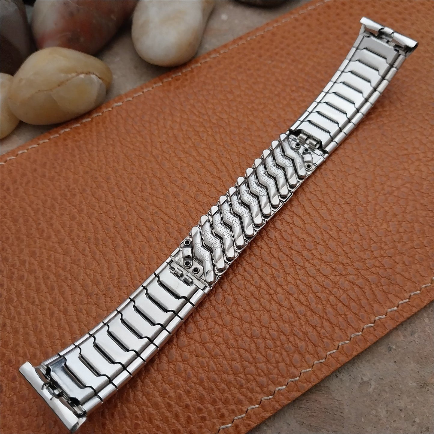 17mm 18mm 19mm 10k White Gold-Filled Kreisler Unused 1960s Vintage Watch Band