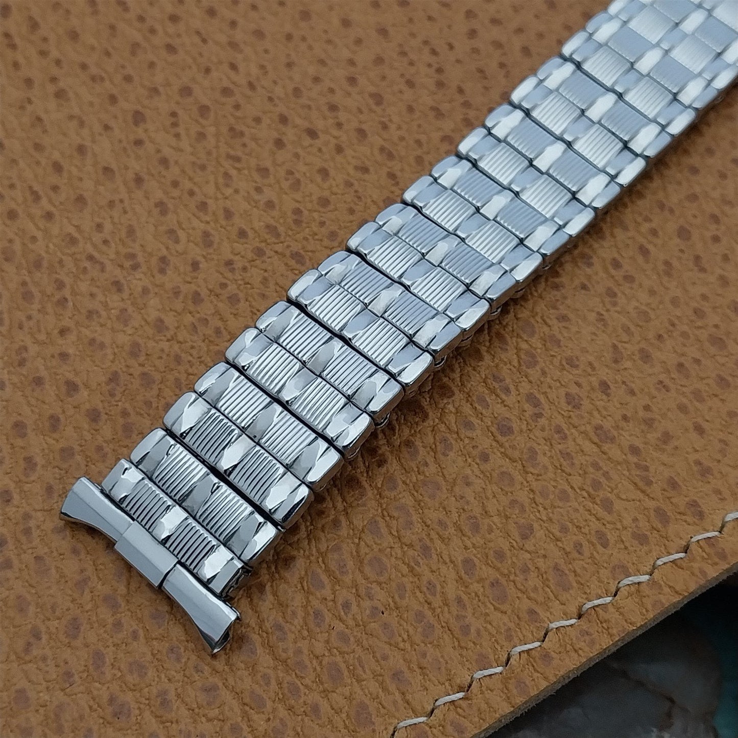 Vintage 19mm 20mm Long Stainless Steel Baldwin 1960s Expansion Unused Watch Band