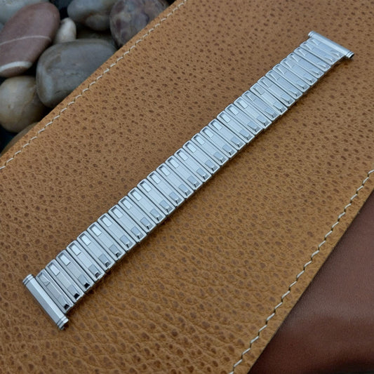 Vintage 19mm 18mm 16mm Kreisler 10k White Gold-Filled nos mcm 1960s Watch Band