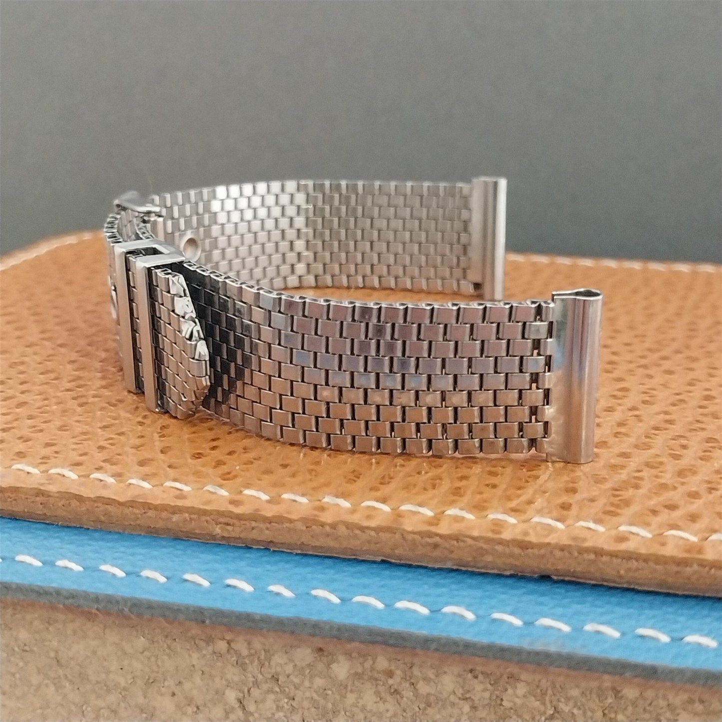 1960s Stainless Steel Mesh Belt Buckle Style 17.2mm Unused Vintage Watch Band