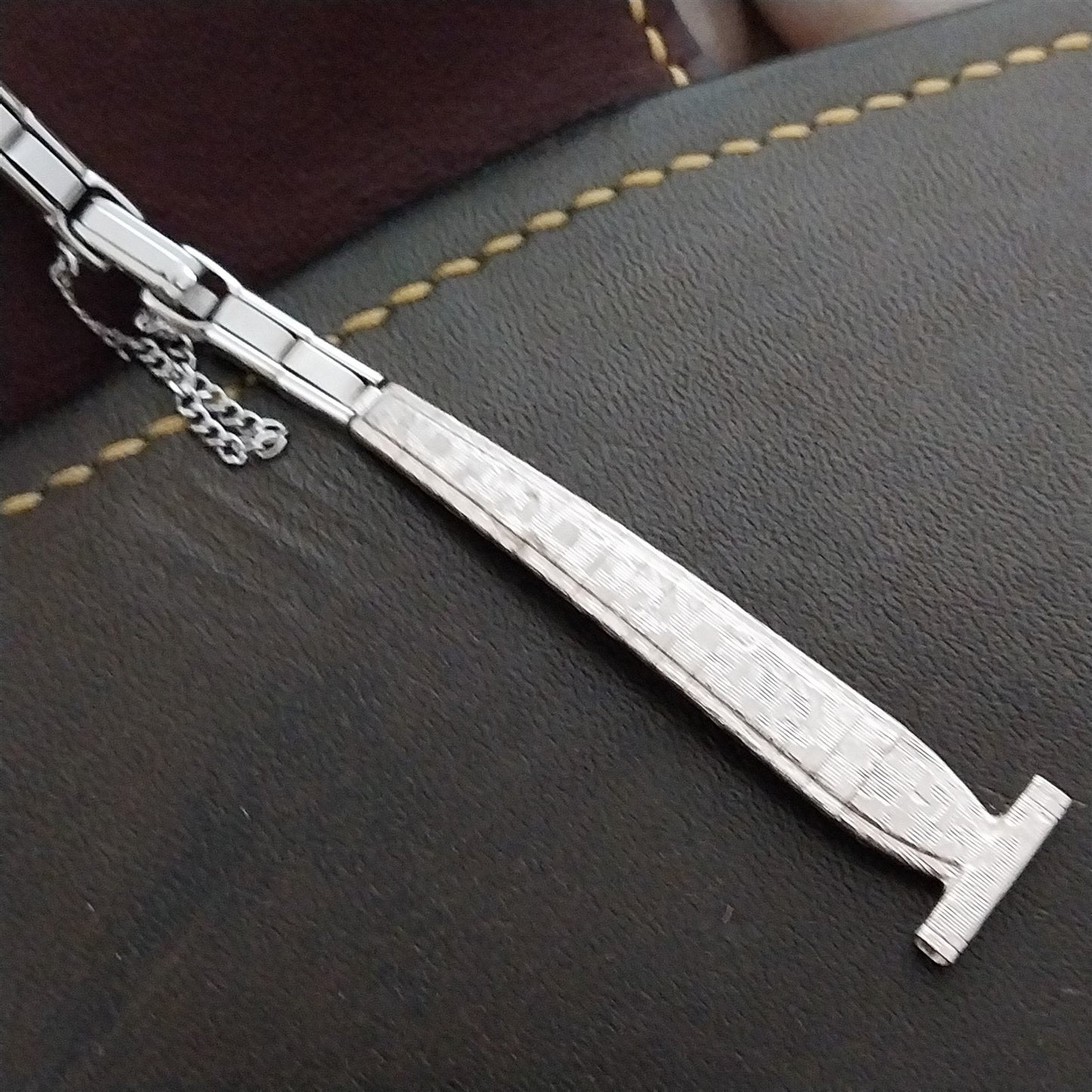 1/2" Womens 10k White Gold-Filled Speidel Unused 1960s-1970 Vintage Watch Band