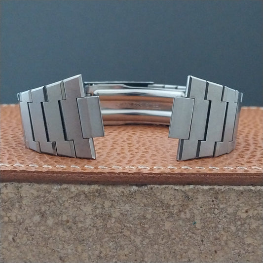 Internal Lug Stainless Steel Solid Link Unused 1970s-1980s Vintage Watch Band