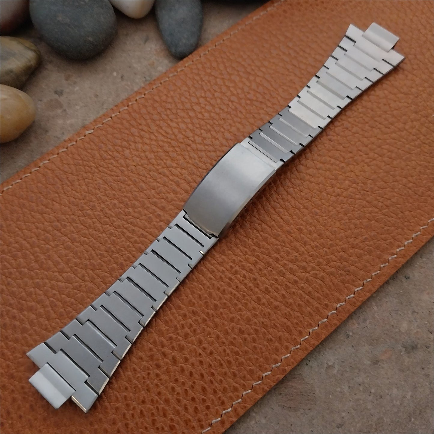 Internal Lug Stainless Steel Solid Link Unused 1970s-1980s Vintage Watch Band