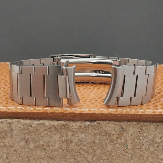 Vintage 17mm Lenox Stainless Steel Solid Link Classic 1970s Unused Watch Band