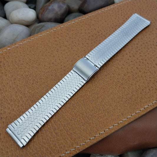 Vintage Flared 18mm Stainless Steel JB Champion Unused Classic Watch Band