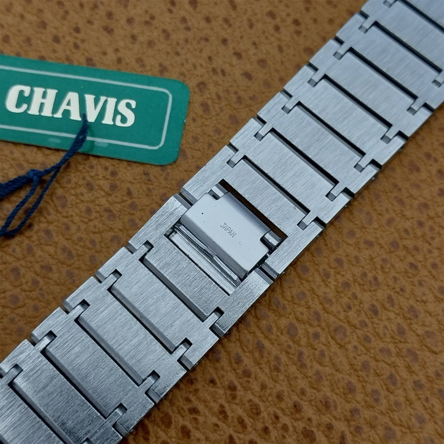 17.2mm 11/16" White Gold hge Chavis nos 1970s Vintage Watch Band