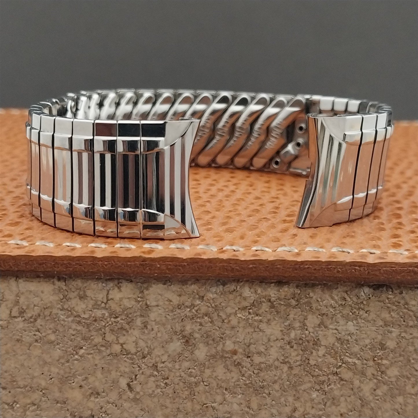 Vintage 17.2mm Stainless Steel Classic Stretch Kreisler Unused 1960s Watch Band