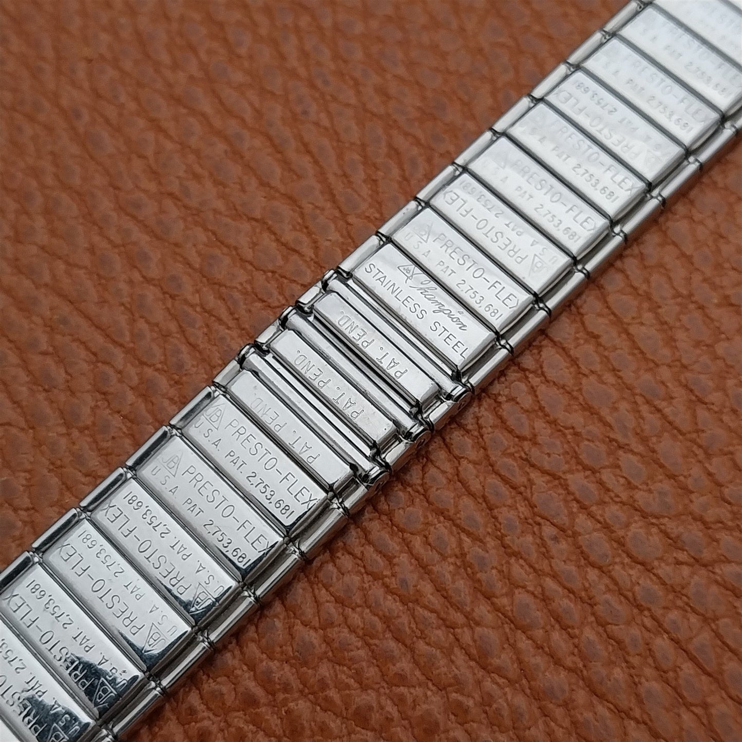 5/8 JB Champion Slim Stainless 1960s Classic Stretch Unused Vintage Watch Band