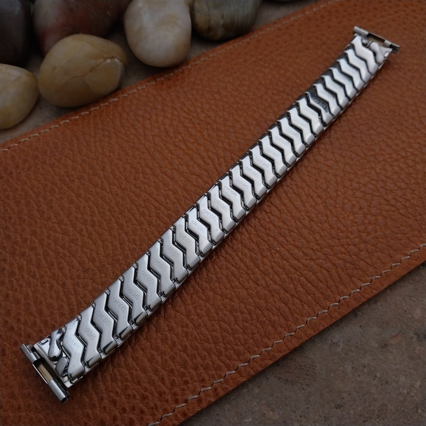 19mm 18mm 16mm White Gold-Filled Speidel High Ridge Long 50s Vintage Watch Band