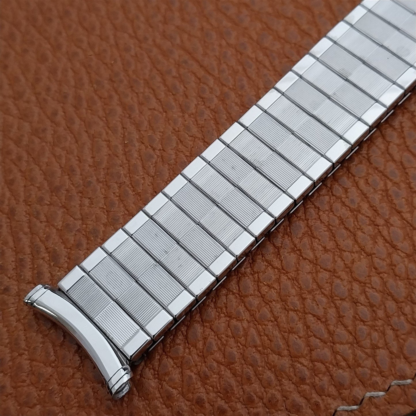 1963 White Gold-Filled Speidel Domino 19mm 18mm 16mm Unused Vintage Watch Band
