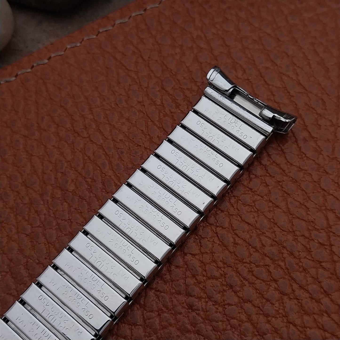 1963 White Gold-Filled Speidel Domino 19mm 18mm 16mm Unused Vintage Watch Band