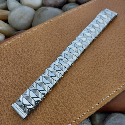 Forstner 5/8" Classic Expansion Stainless Steel Unused 1960s Vintage Watch Band